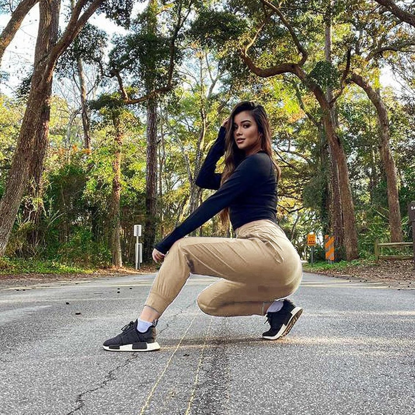 ⏰8-PACK ONLY $24.99-Women's UPF50+ Quick-Dry Joggers: High Waist Hiking Pants w/5 Zips