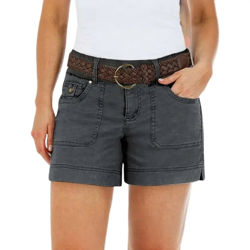 Women's Casual Mid Rise Denim Shorts