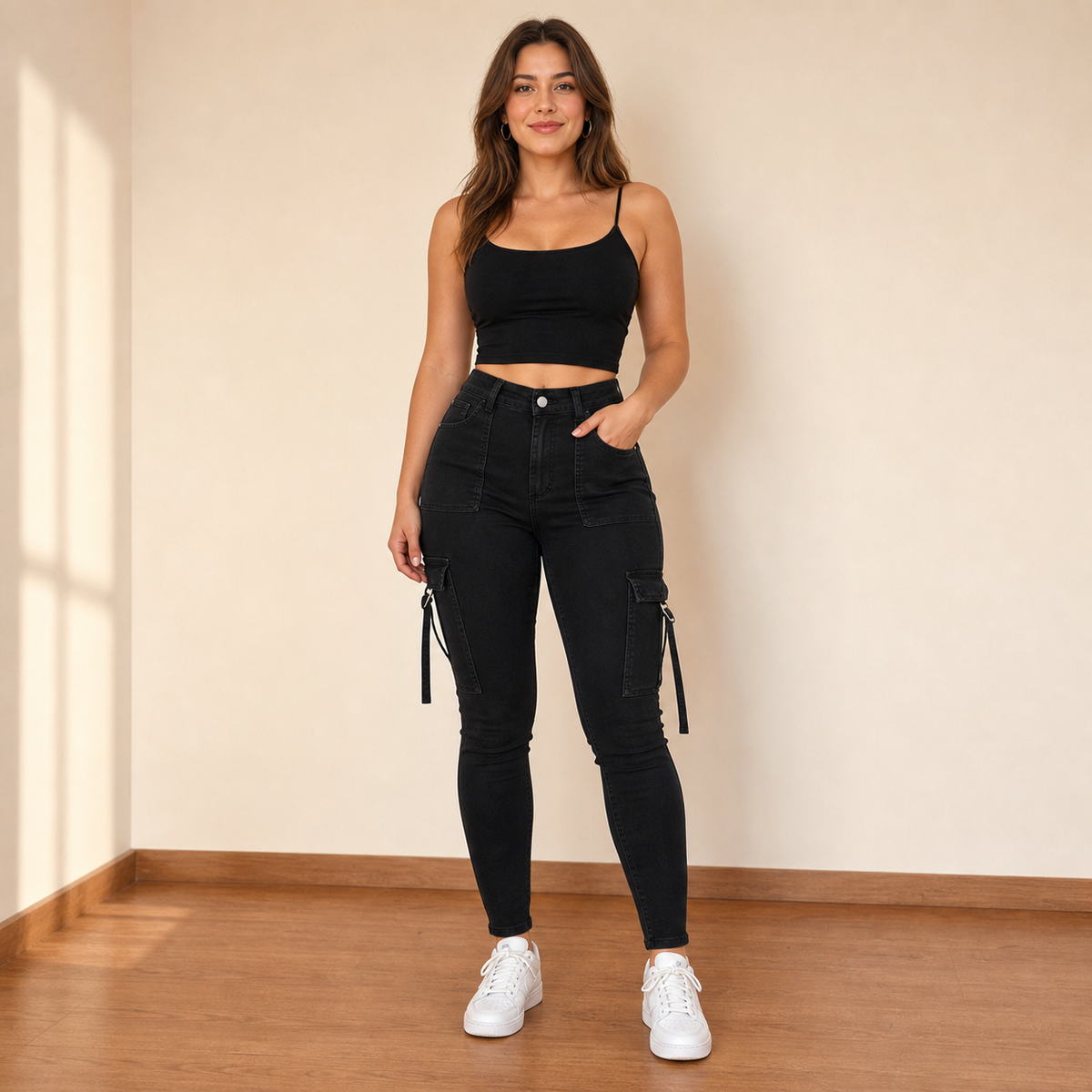 Limited-Time Offer💖 High Waist Slim Cargo Jeans