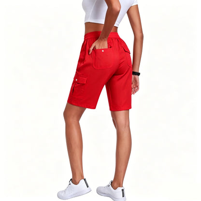 🔥90%off only today🔥[Available in 16 colors]Women's lightweight quick drying outdoor shorts with multifunctional pockets and elastic waistband, suitable for hiking and camping