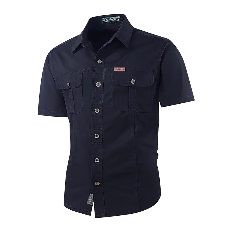 Men casual short-sleeve work shirt