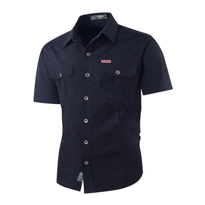 Men casual short-sleeve work shirt