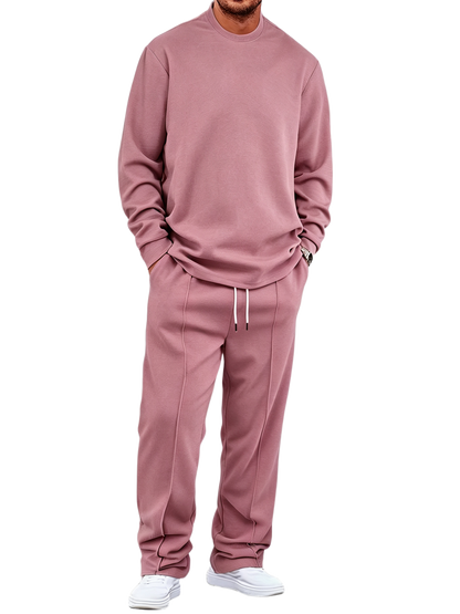 🔥Men'S Solid Color Waffle Casual 2pcs Set