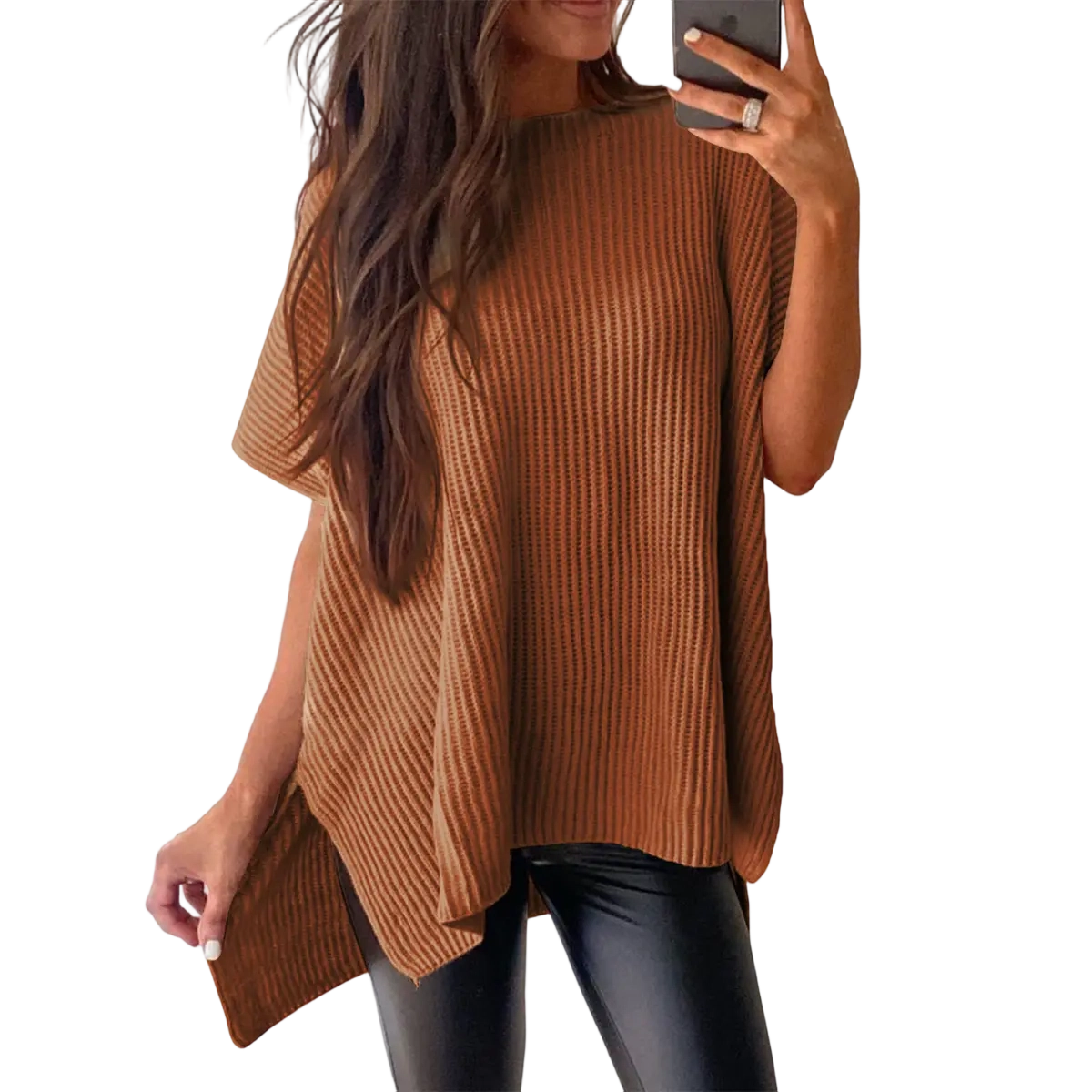 Women’s Oversized Cozy Ribbed Knit Top