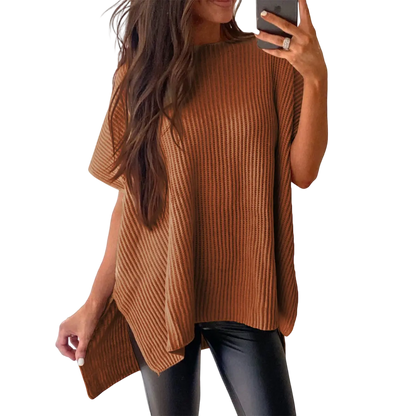 Women’s Oversized Cozy Ribbed Knit Top