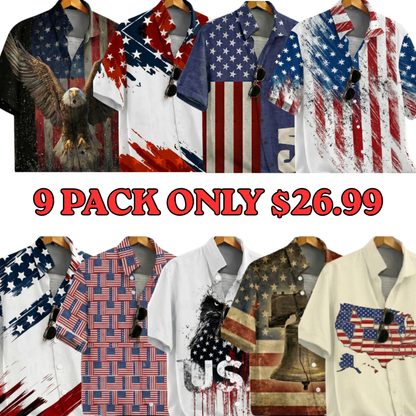 Men's July 4th US 250th Anniversary American Flag 1776 Shirt