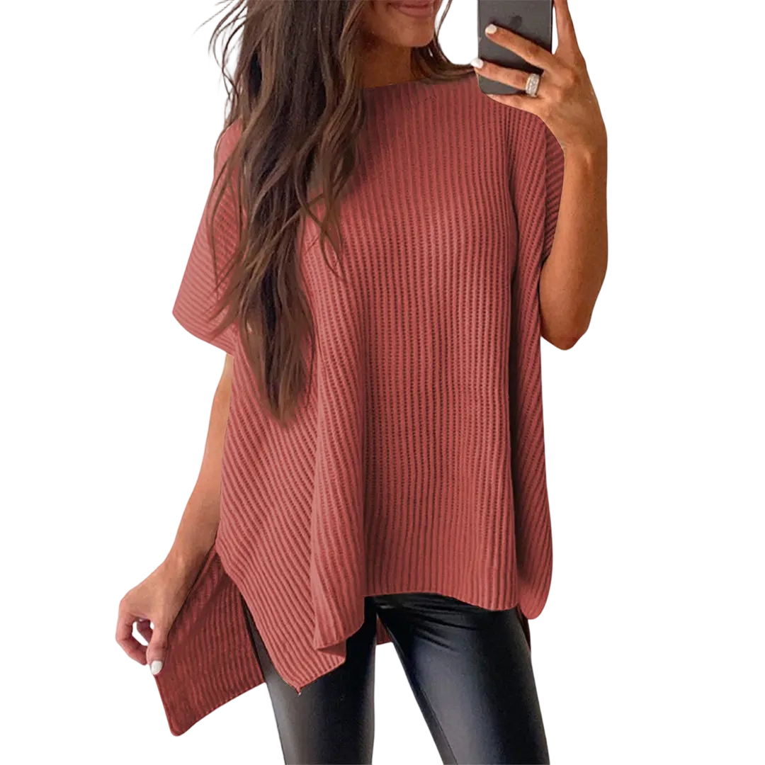 Women’s Oversized Cozy Ribbed Knit Top