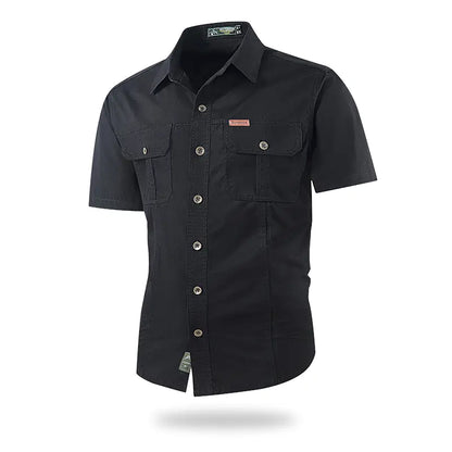 Men casual short-sleeve work shirt