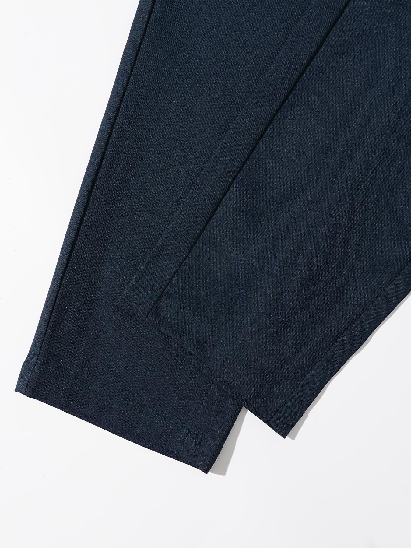 Women's Casual Solid Color Elastic Waist Button-Fly Pants
