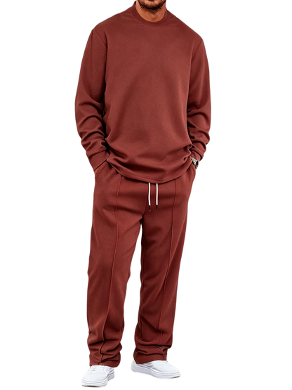 🔥Men'S Solid Color Waffle Casual 2pcs Set