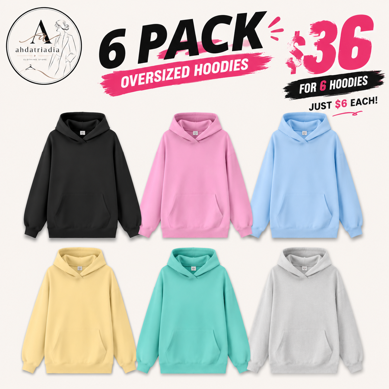 Women's oversized fleece hoodie with pockets