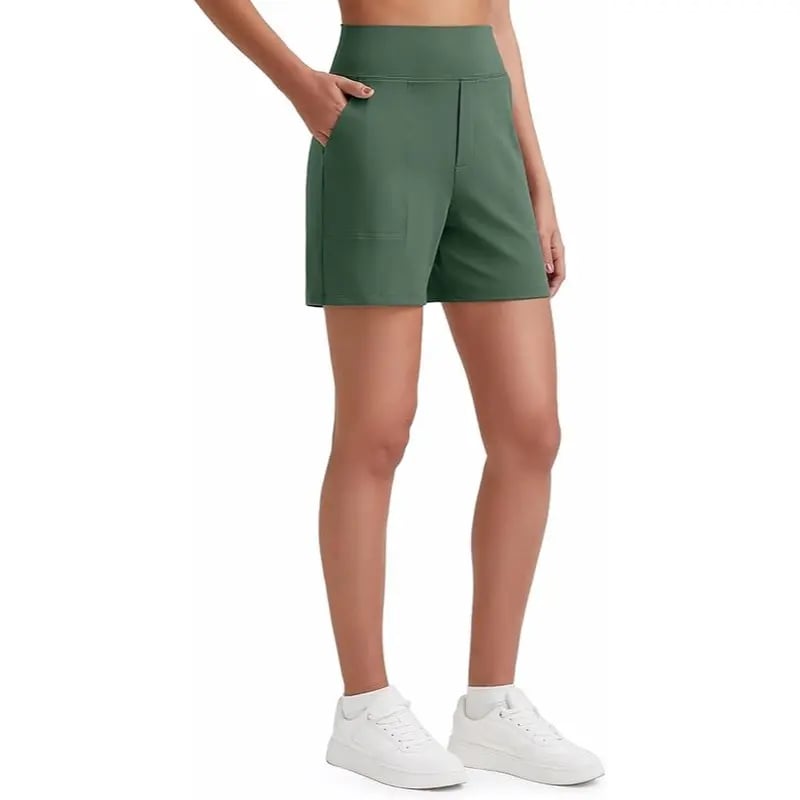 Women's Athletic Shorts High Waisted Running Yoga Shorts Summer Casual Burmuda Shorts with Pockets Activewear