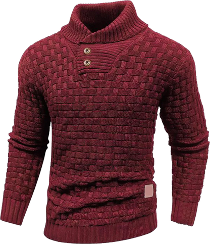 🧶 Men’s Shawl Collar Knit Sweater – Classic Warmth. Effortless Style. Smart Comfort for the Cold Season
