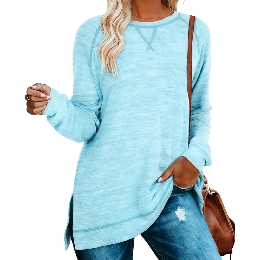 Women’s Long Sleeve Tunic Tops Bundle – 12 or 18 Colors Included