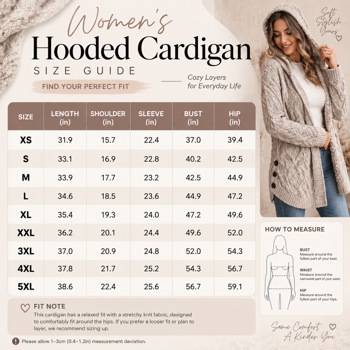 2026 Women's Hooded Cardigan Long Sleeve Coat