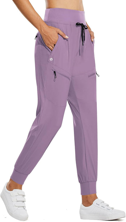 ⏰8-PACK ONLY $24.99-Women's UPF50+ Quick-Dry Joggers: High Waist Hiking Pants w/5 Zips