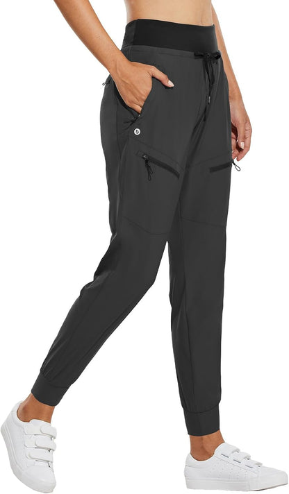 ⏰8-PACK ONLY $24.99-Women's UPF50+ Quick-Dry Joggers: High Waist Hiking Pants w/5 Zips