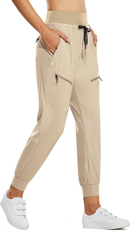 ⏰8-PACK ONLY $24.99-Women's UPF50+ Quick-Dry Joggers: High Waist Hiking Pants w/5 Zips