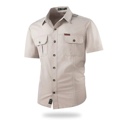 Men casual short-sleeve work shirt