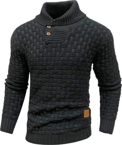 🧶 Men’s Shawl Collar Knit Sweater – Classic Warmth. Effortless Style. Smart Comfort for the Cold Season