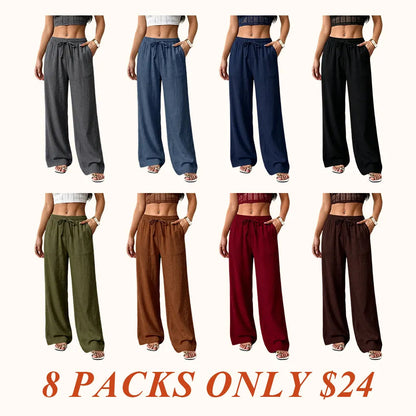 Casual waist-cinching pants suitable for couples and unisex wear, ideal for all seasons; versatile and easy to pair