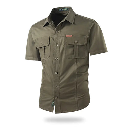 Men casual short-sleeve work shirt
