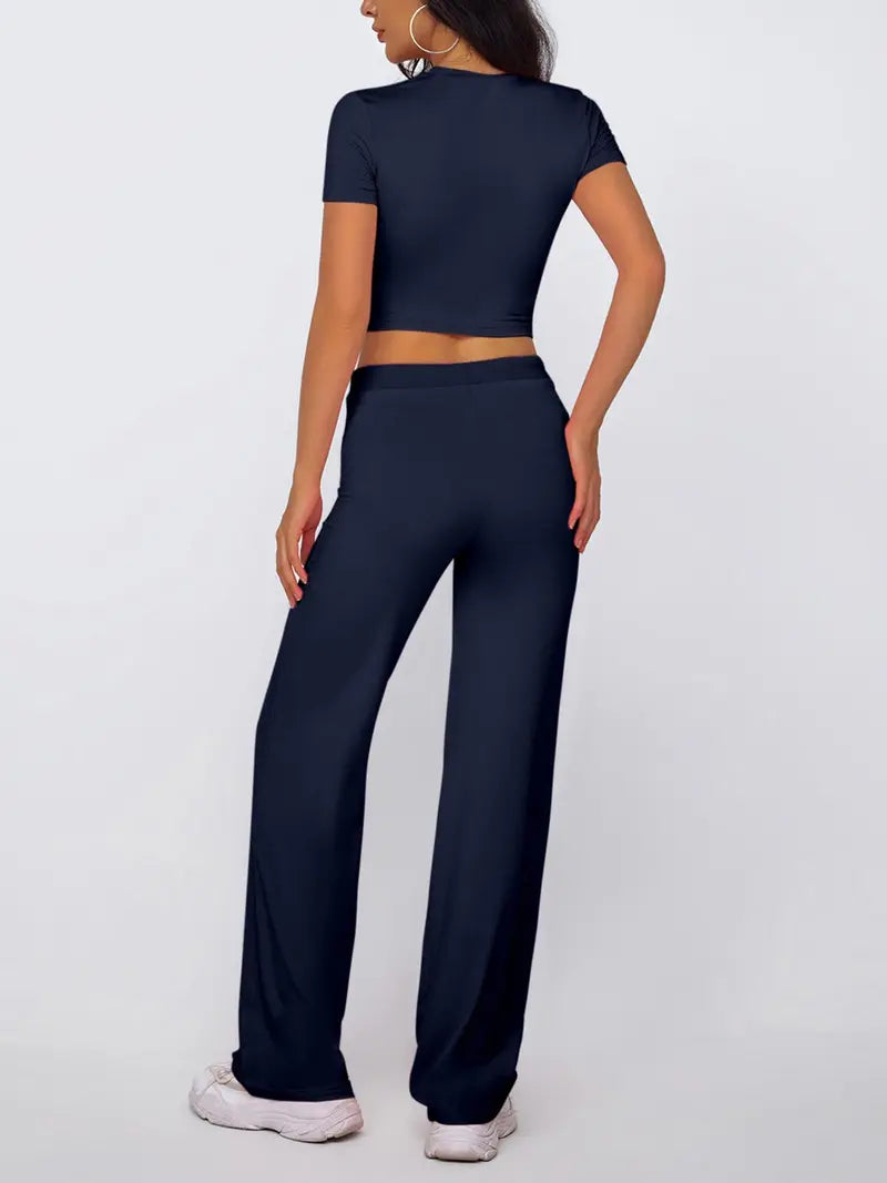 ⚡FINAL SALE--Women's Solid Modal Loungewear Two-Piece Pajama Set