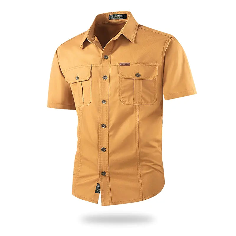 Men casual short-sleeve work shirt