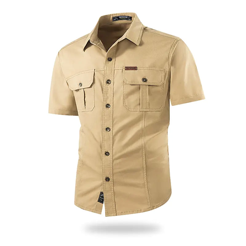 Men casual short-sleeve work shirt