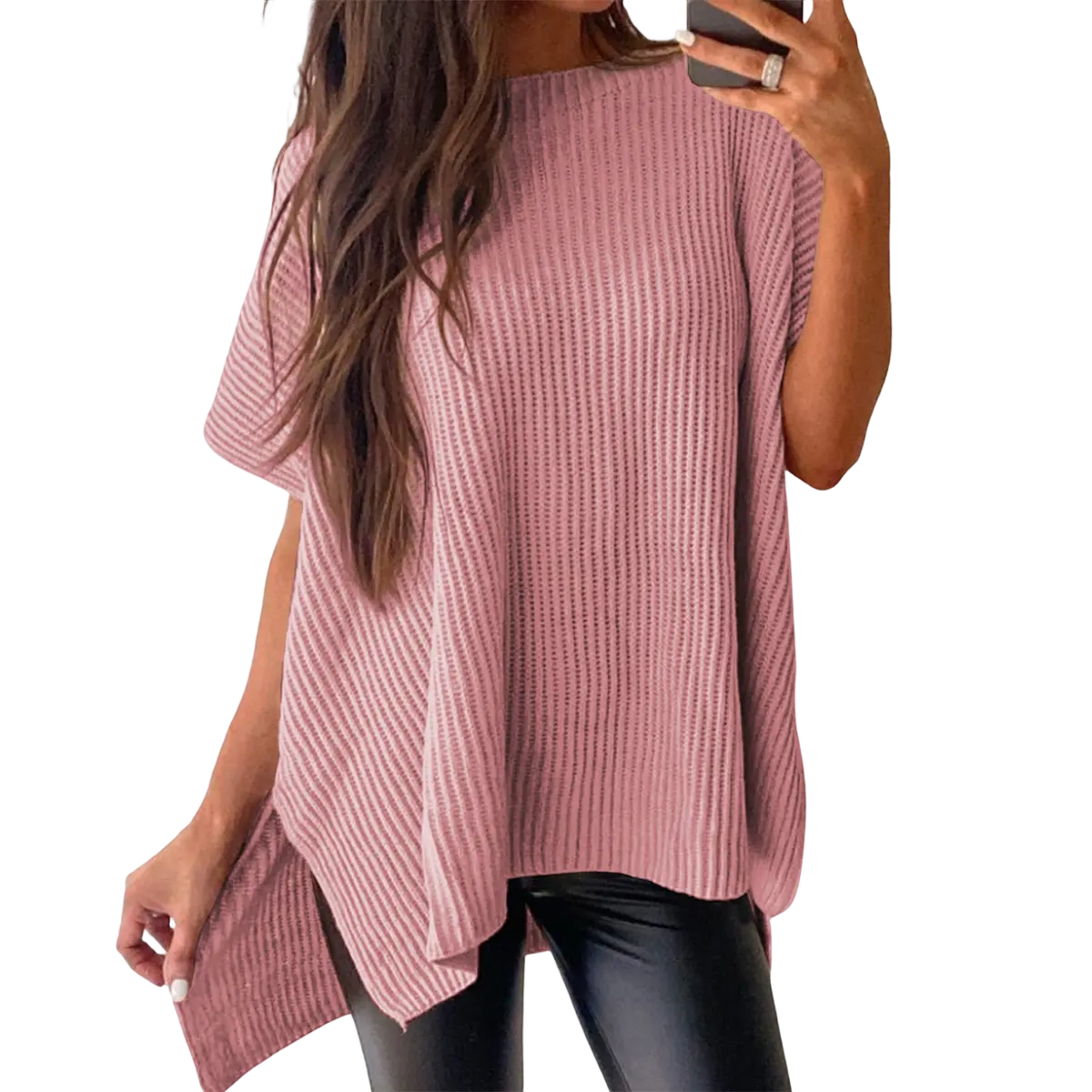 Women’s Oversized Cozy Ribbed Knit Top