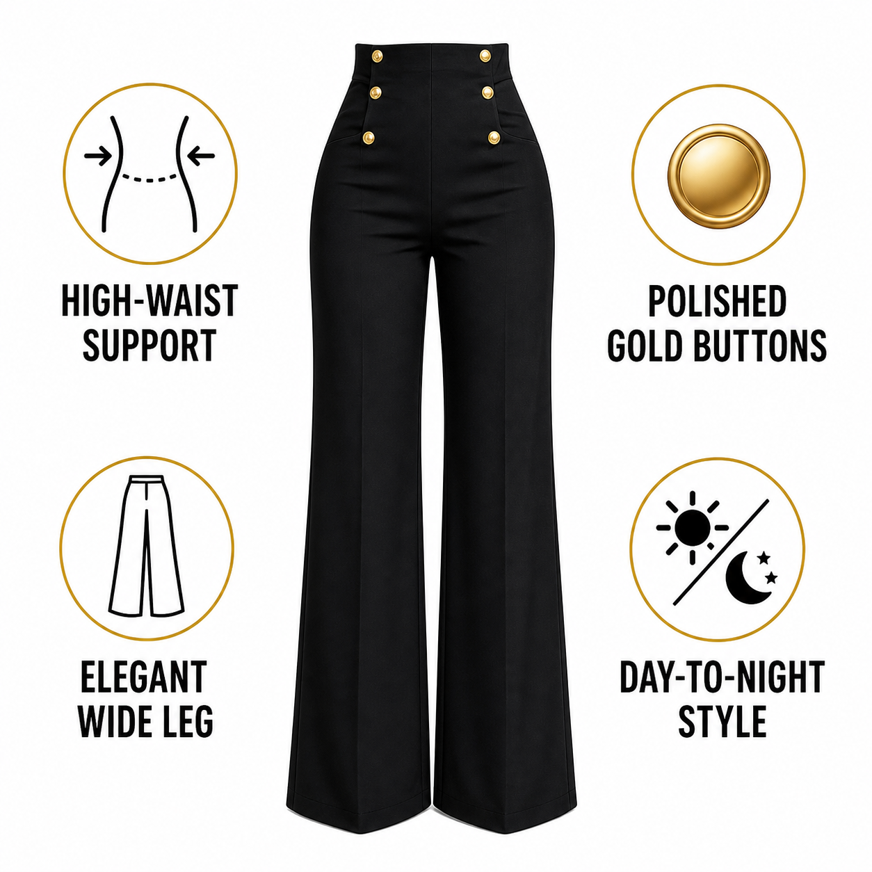 ⚡FINAL SALE⚡- Women’s fashion casual  high-waisted loose wide-leg pants