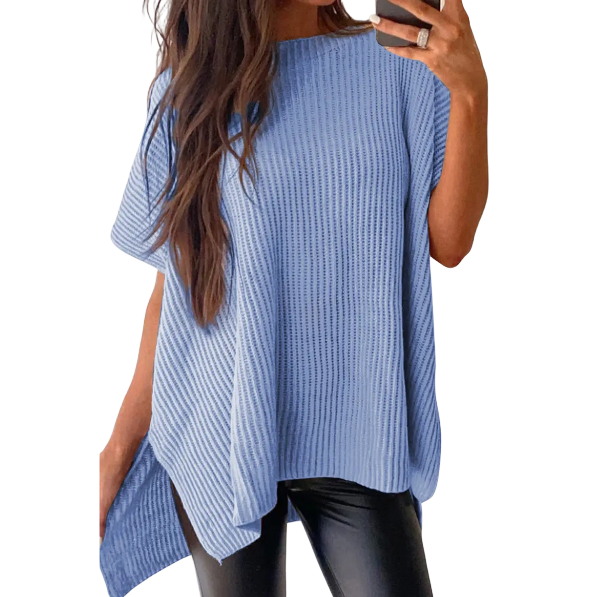 Women’s Oversized Cozy Ribbed Knit Top