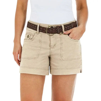 Women's Casual Mid Rise Denim Shorts