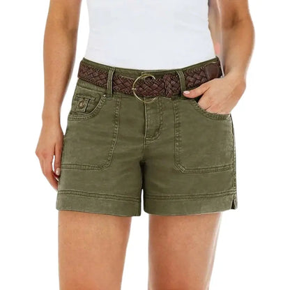 Women's Casual Mid Rise Denim Shorts