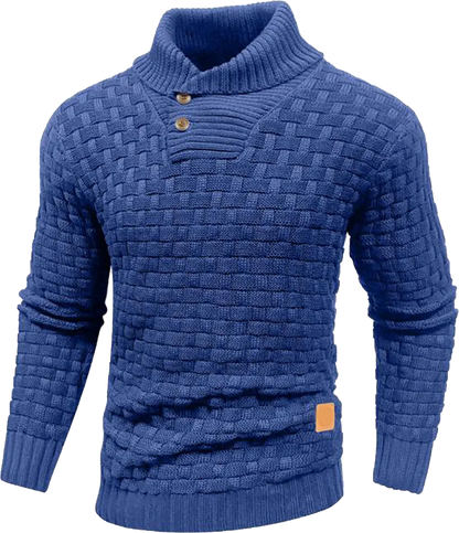 🧶 Men’s Shawl Collar Knit Sweater – Classic Warmth. Effortless Style. Smart Comfort for the Cold Season