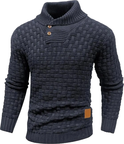 🧶 Men’s Shawl Collar Knit Sweater – Classic Warmth. Effortless Style. Smart Comfort for the Cold Season