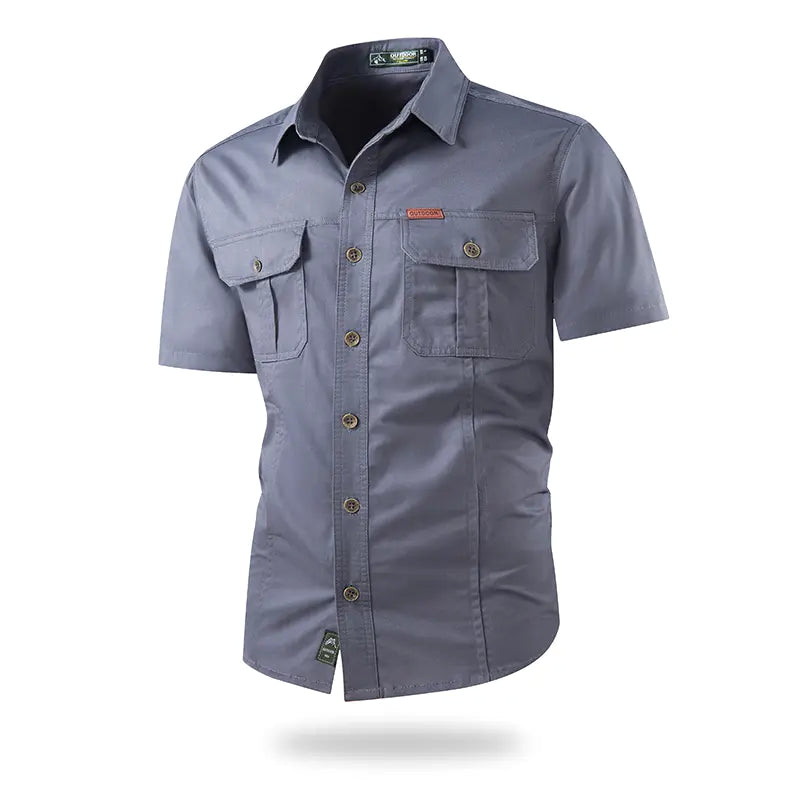 Men casual short-sleeve work shirt