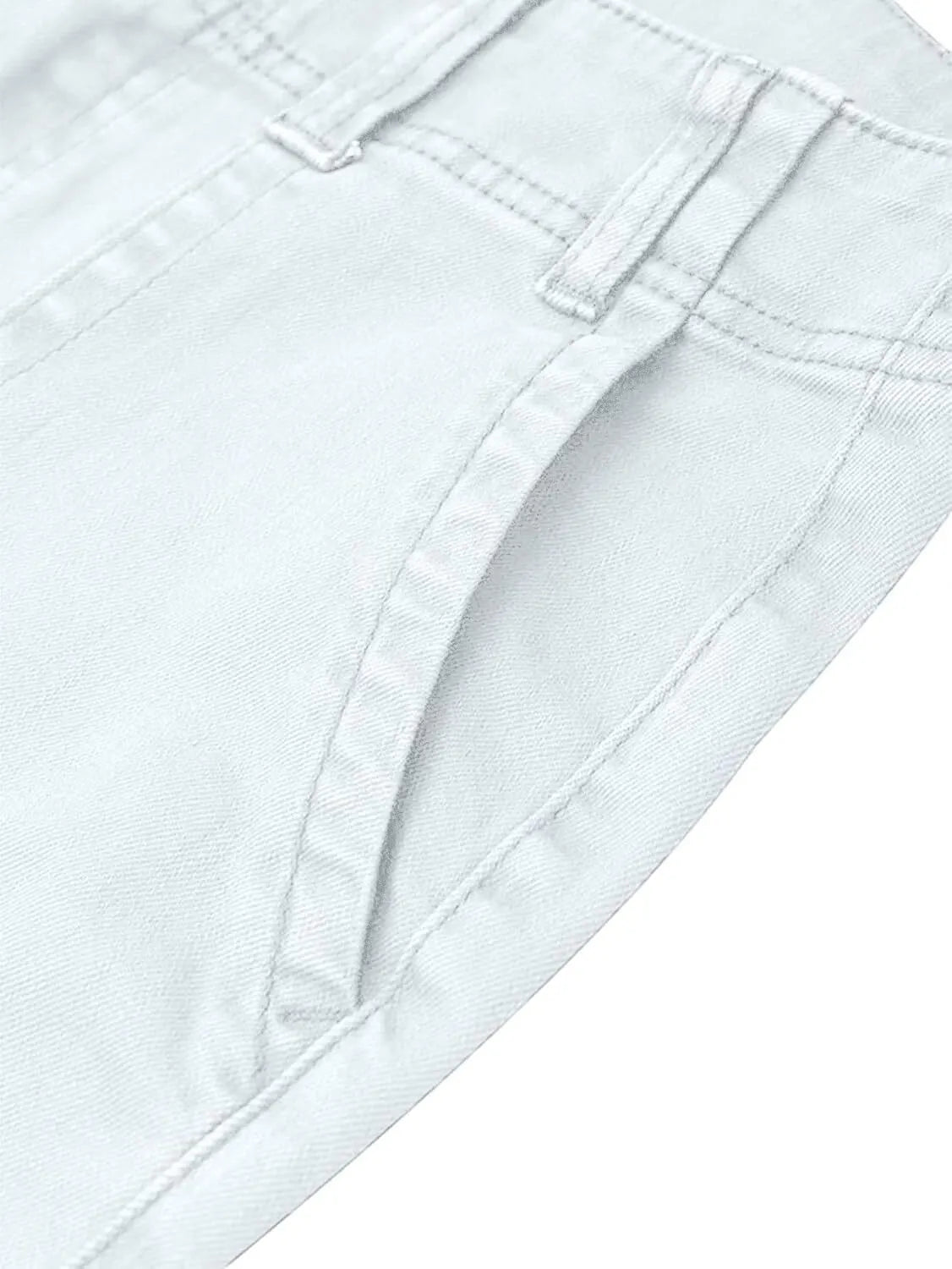 Double Button Mid Waist Straight Leg Pants