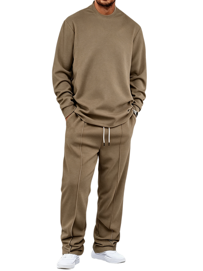 🔥Men'S Solid Color Waffle Casual 2pcs Set