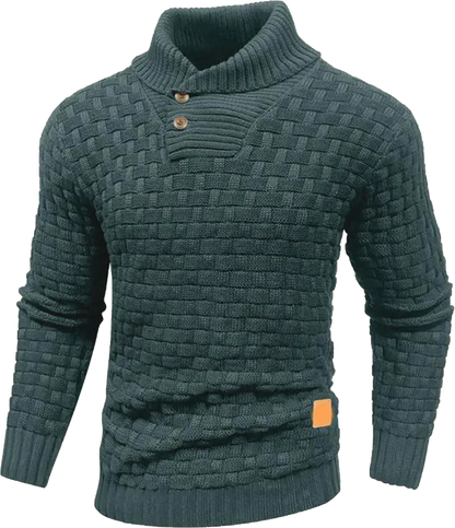 🧶 Men’s Shawl Collar Knit Sweater – Classic Warmth. Effortless Style. Smart Comfort for the Cold Season