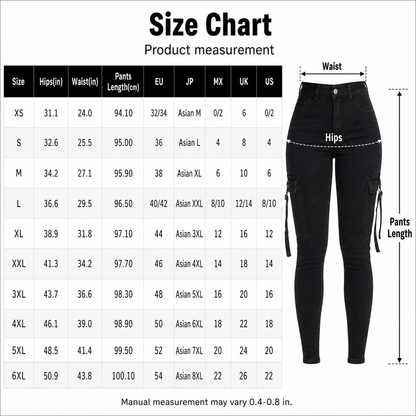 Limited-Time Offer💖 High Waist Slim Cargo Jeans