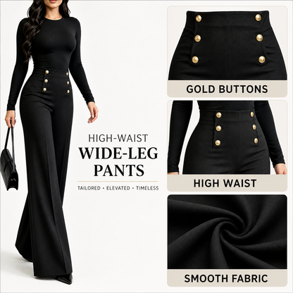 ⚡FINAL SALE⚡- Women’s fashion casual  high-waisted loose wide-leg pants