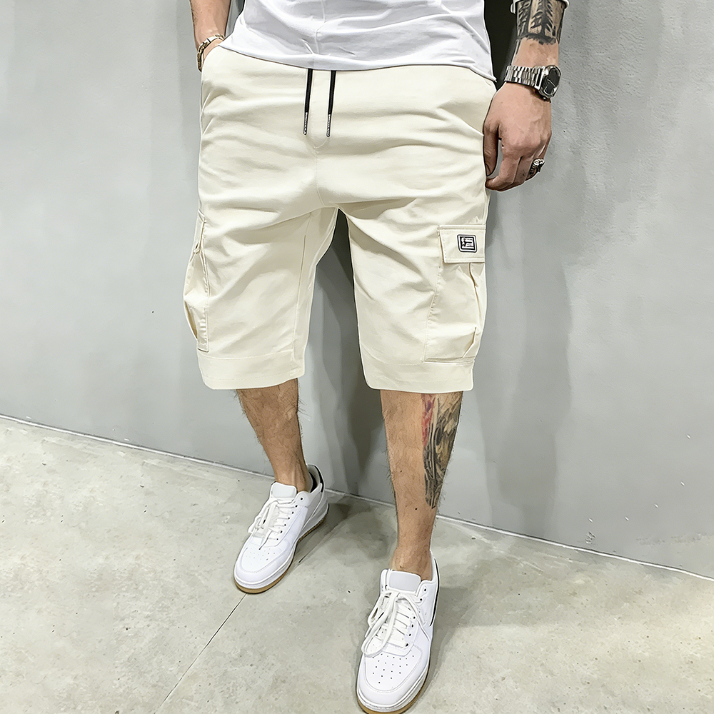 Men's Pockets Drawstring Cargo Shorts