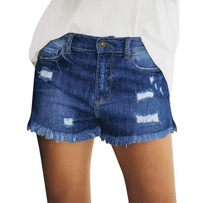 Women's Casual Mid Rise Denim Shorts