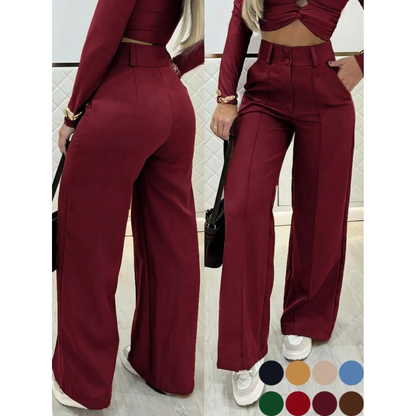 Women's Simple Wide-Leg Pants