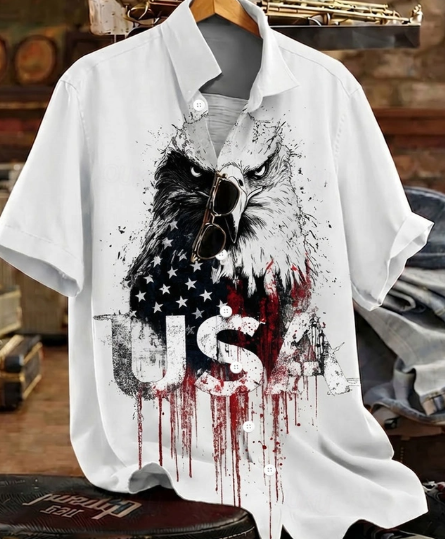 Men's July 4th US 250th Anniversary American Flag 1776 Shirt