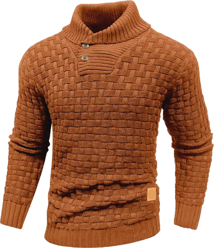 🧶 Men’s Shawl Collar Knit Sweater – Classic Warmth. Effortless Style. Smart Comfort for the Cold Season