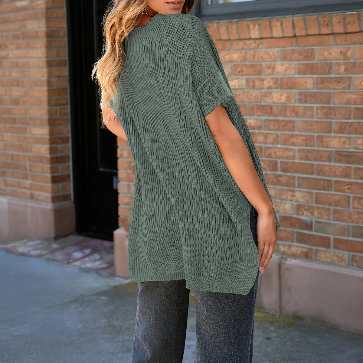 Women’s Oversized Cozy Ribbed Knit Top