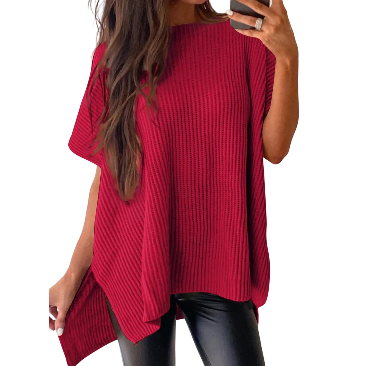 Women’s Oversized Cozy Ribbed Knit Top