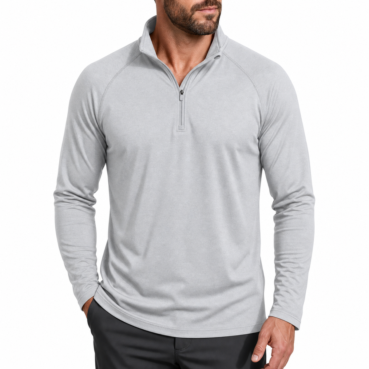 Men's UPF 50+ Quick-Dry 1/4-Zip Performance Shirt 8-Pack